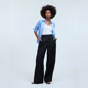Madewell The Petite Harlow Wide Leg Linen Pant